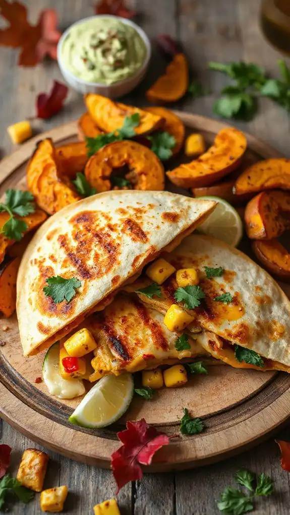 flavorful chicken and corn quesadillas
