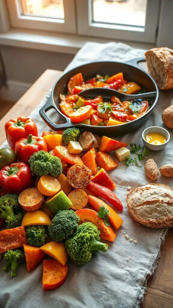 flavorful fall vegetable stir fry