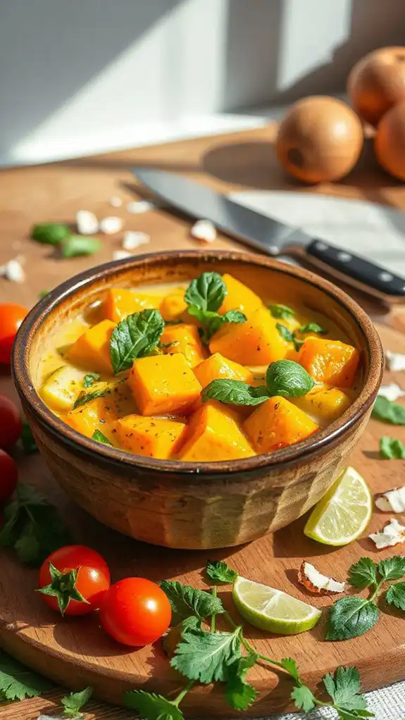 flavorful green curry dish