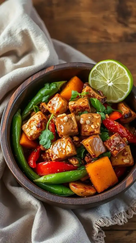flavorful tempeh vegetable stir fry
