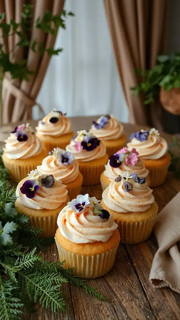 floral cupcakes with elegance