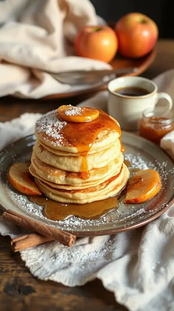fluffy apple cinnamon pancakes