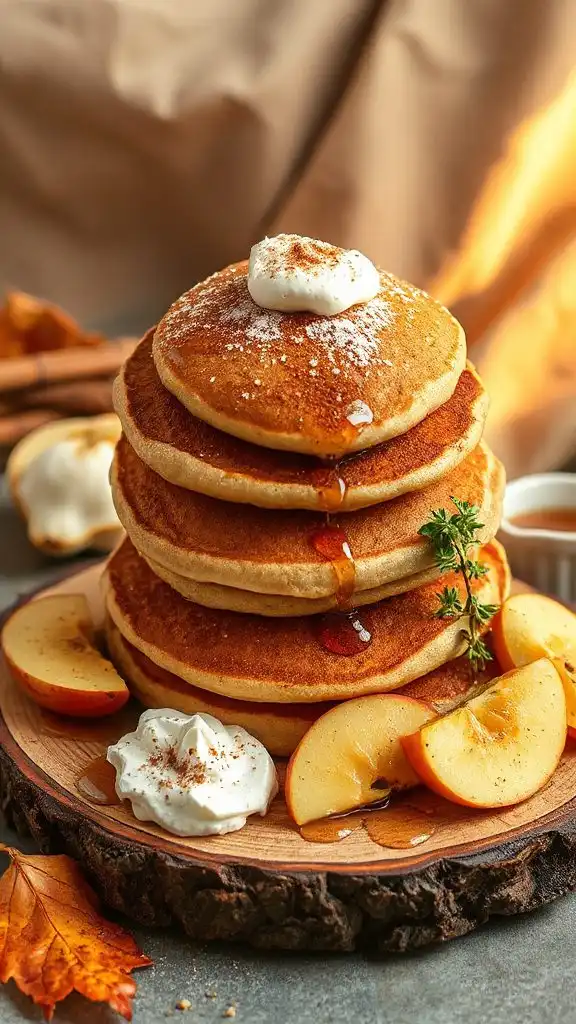 fluffy cinnamon spelt pancakes