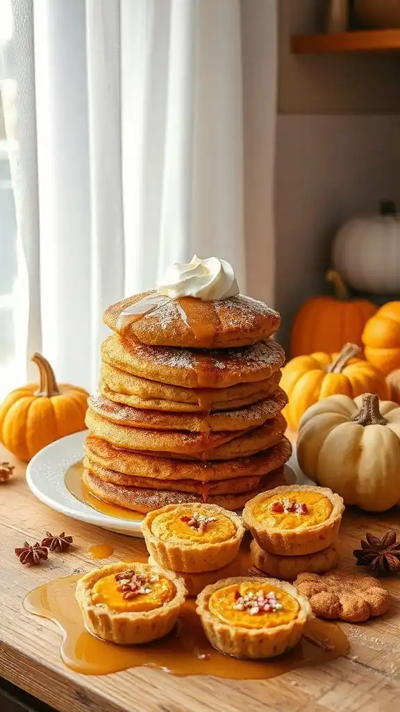 fluffy pumpkin spice pancakes