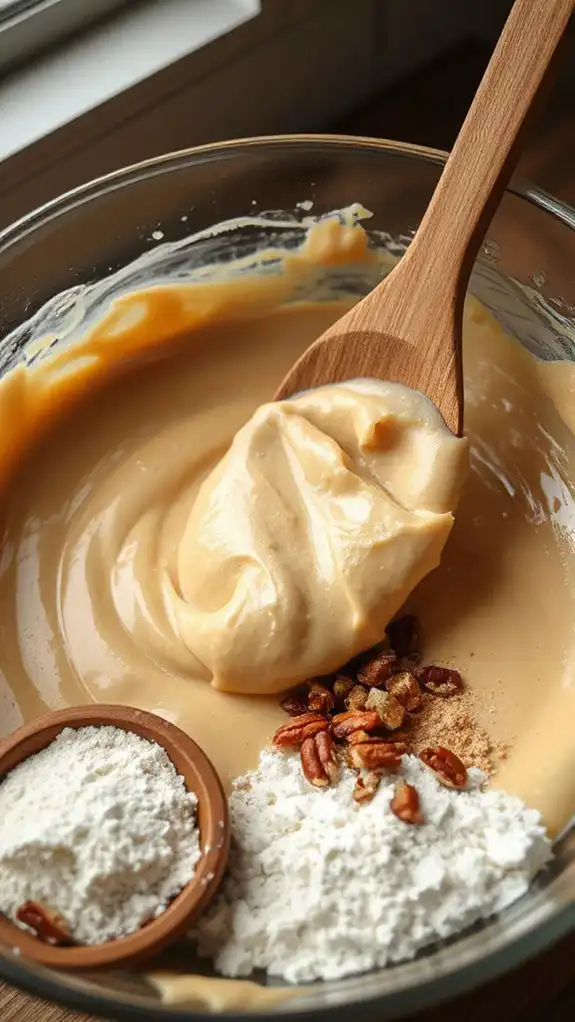 folding dry ingredients together