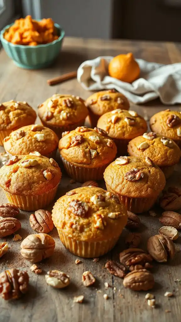 folding in walnuts and spices