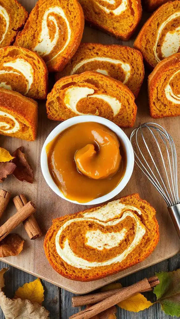 folding pumpkin butter gently