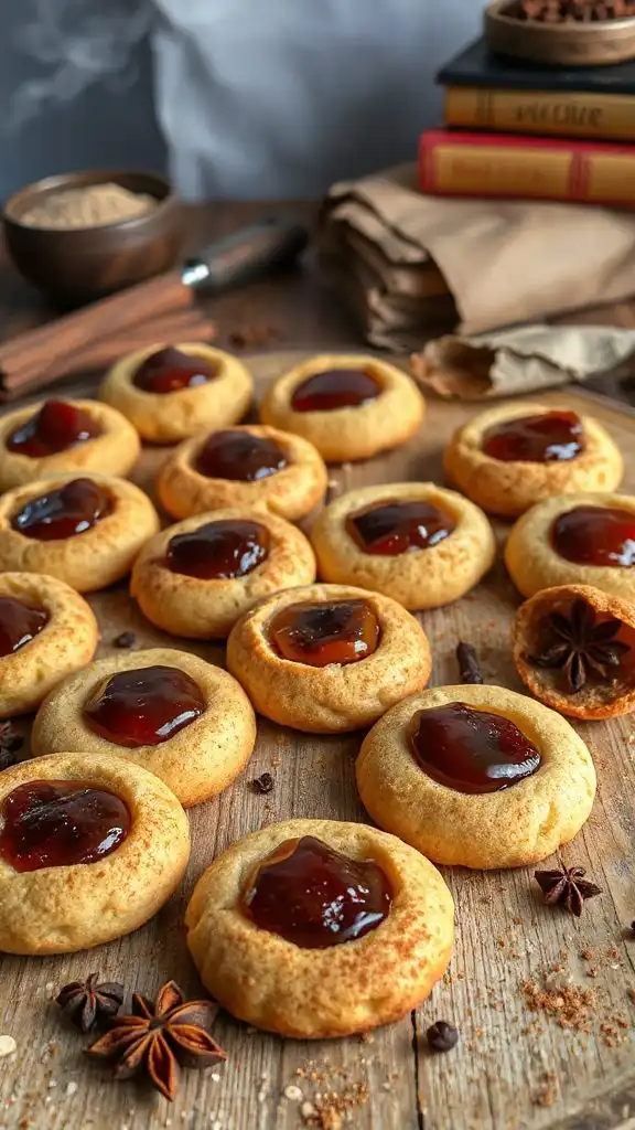 forming flavorful thumbprint cookies