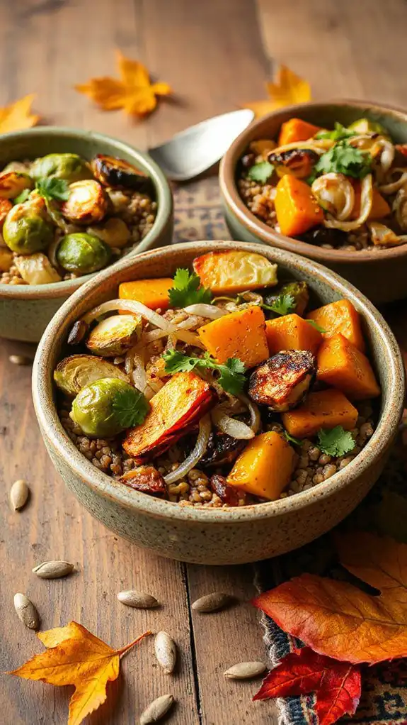 freekeh with caramelized onions