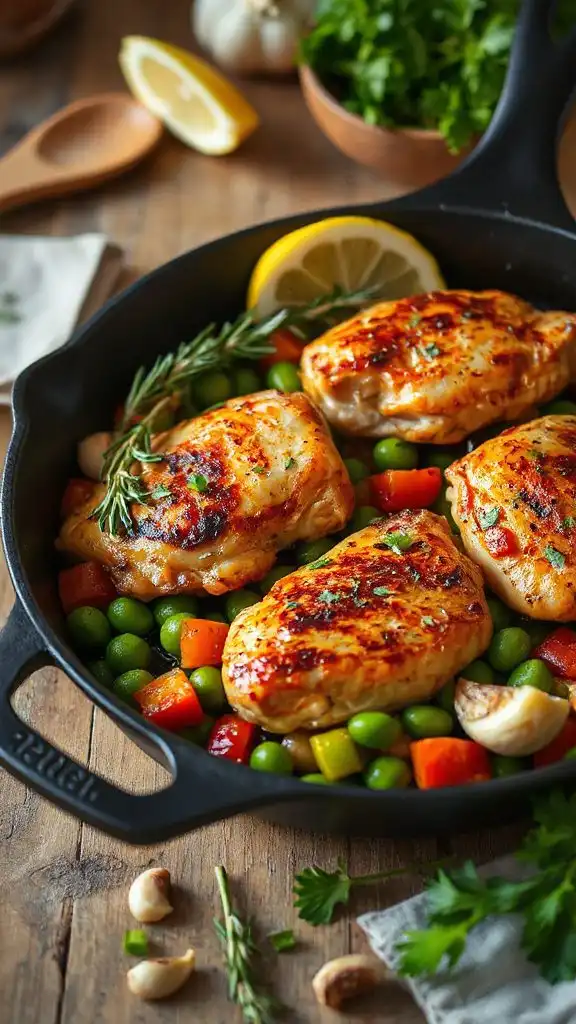 fresh herb chicken skillet