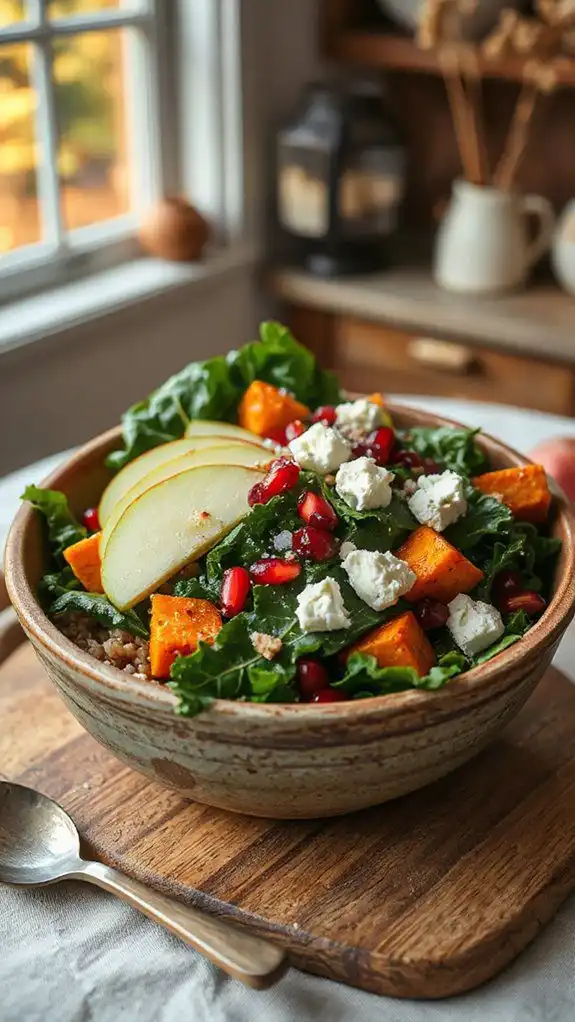 fresh kale and farro salad