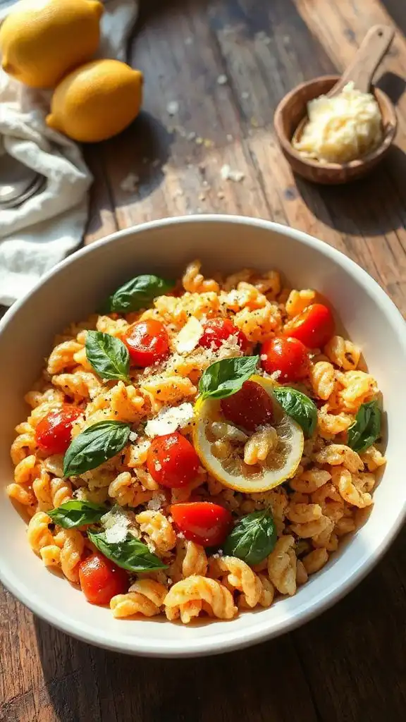 fresh tomato basil orzo