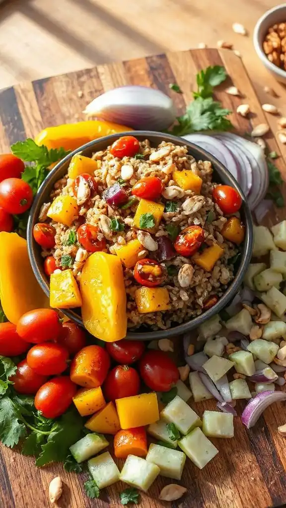 fresh vegetable rice salad fresh vegetable rice salad