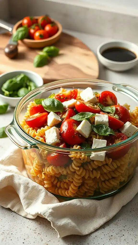 fresh vibrant pasta salad