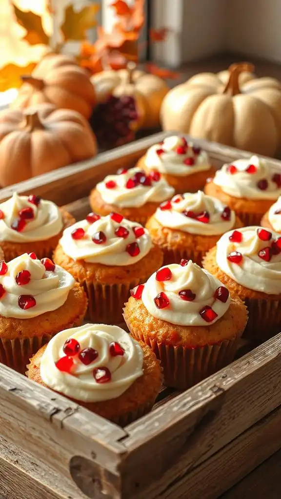 frosted pomegranate apple muffins frosted pomegranate apple muffins