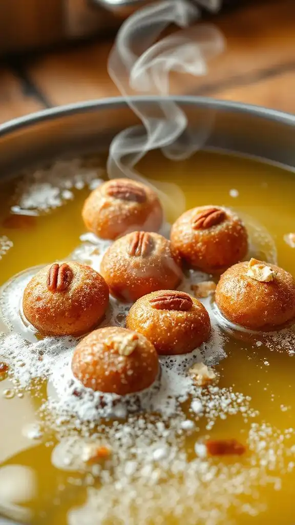 fry golden pecan doughnut holes