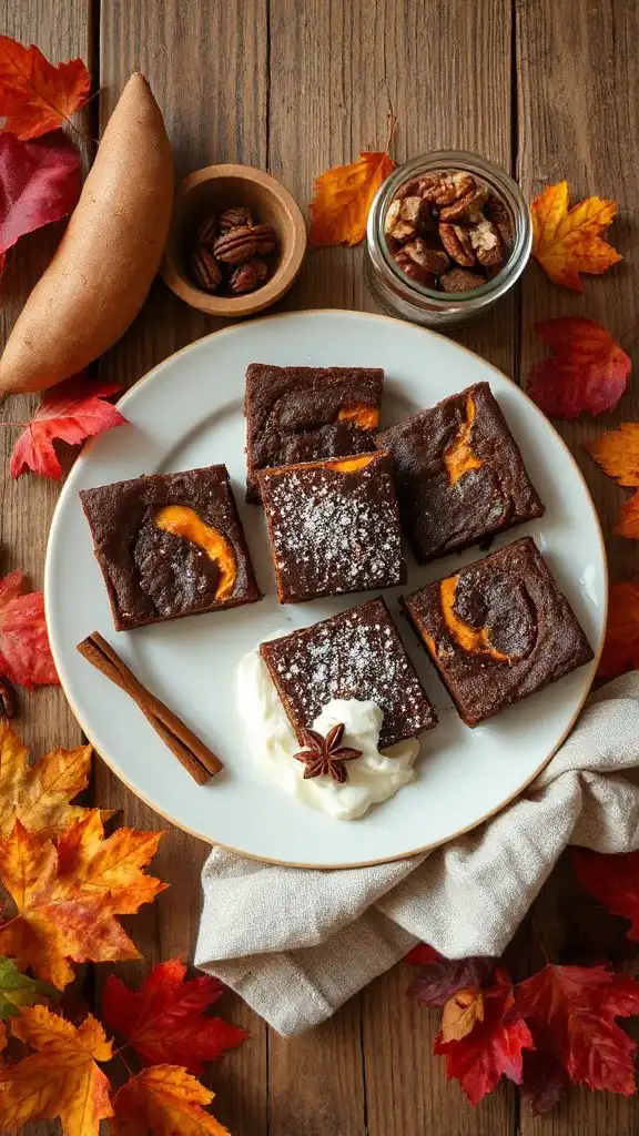 fudgy sweet potato brownies