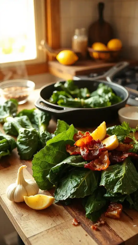 garlic bacon collard greens recipe