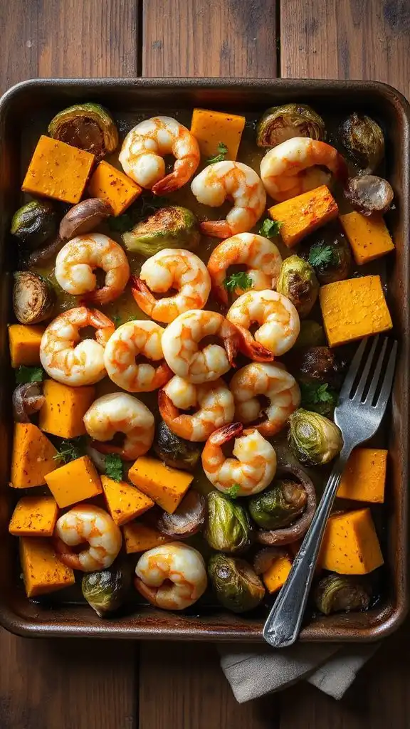 garlic butter shrimp dinner