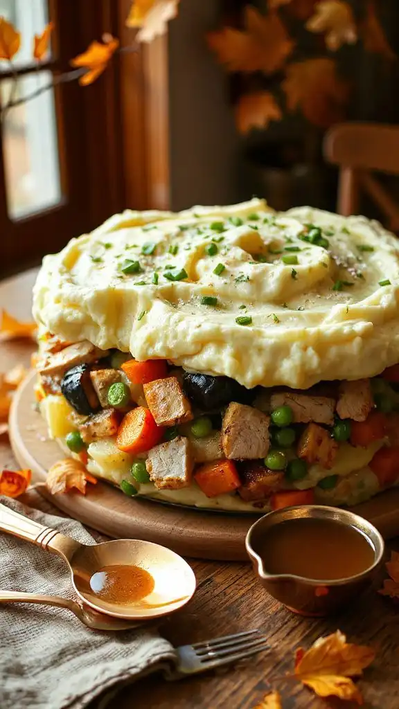 garlic herb mashed potato casserole
