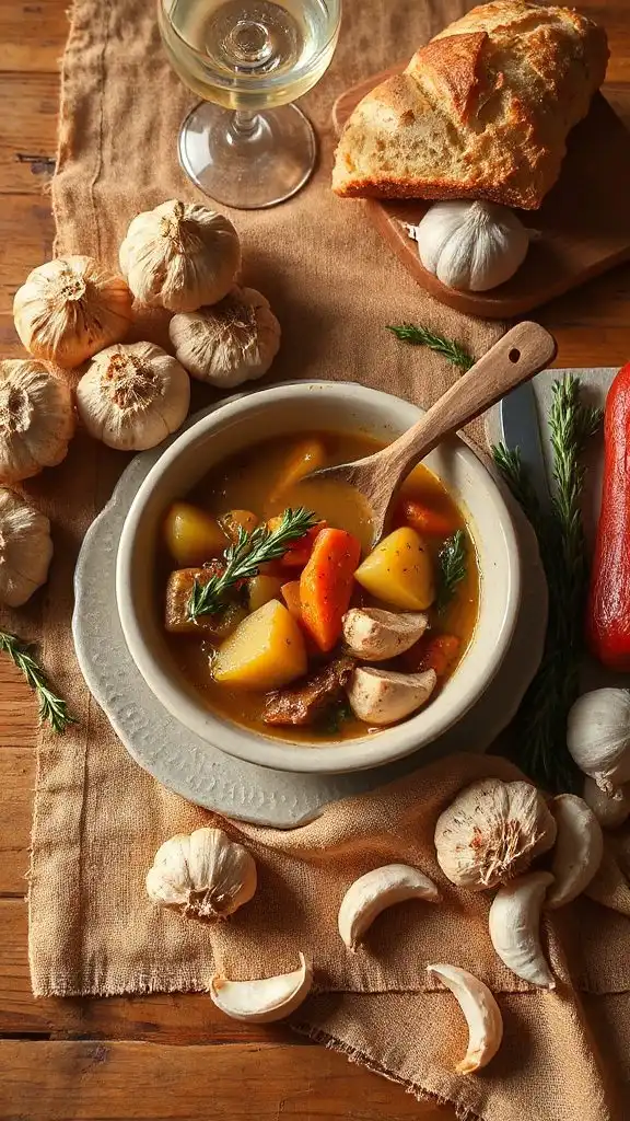 garlic infused chicken stew recipe
