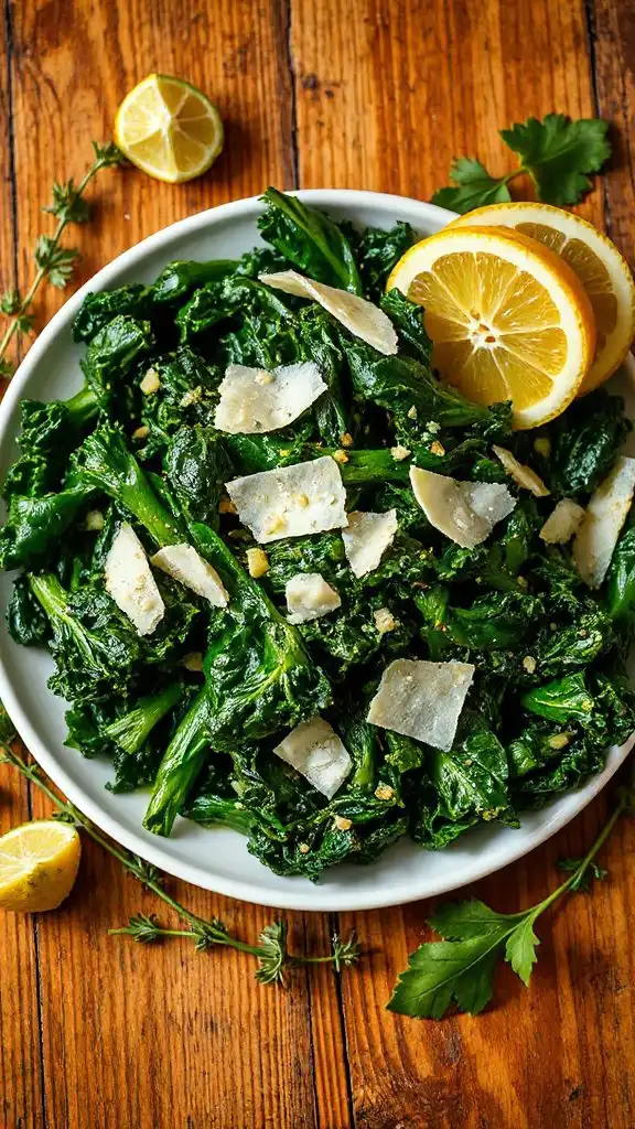 garlic lemon parmesan greens garlic lemon parmesan greens