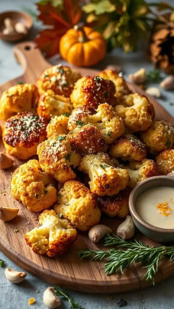 garlic parmesan cauliflower bake