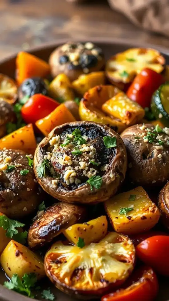 garlic parmesan roasted vegetable medley