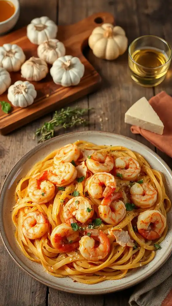 garlic parmesan shrimp scampi