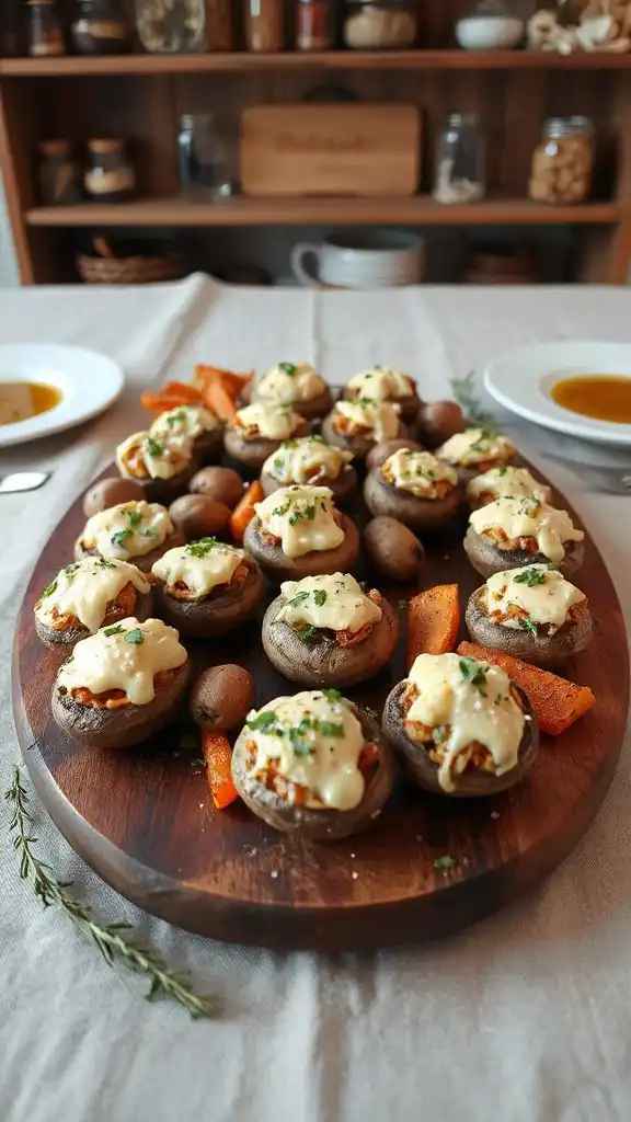garlic parmesan stuffed mushrooms