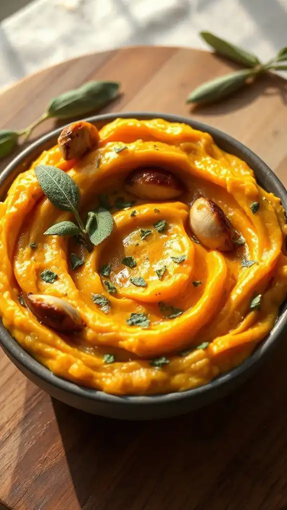 garlic sage butternut squash mash