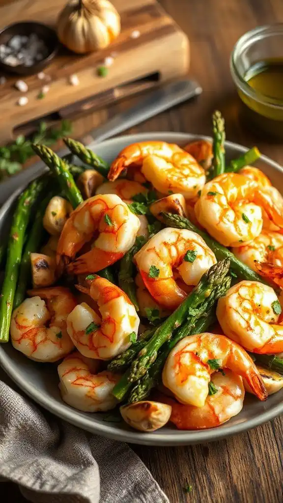 garlic shrimp with asparagus