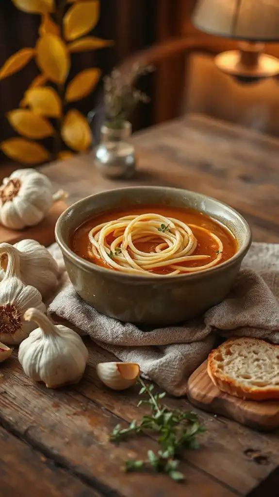 garlic thyme noodle broth recipe