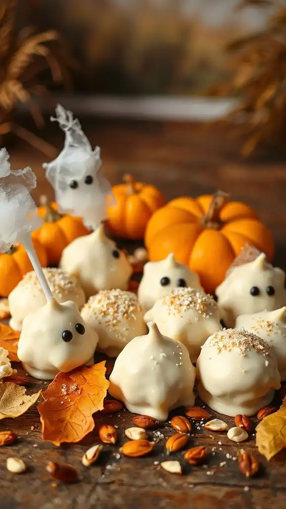 ghostly white chocolate popcorn