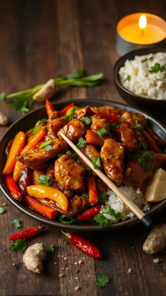 ginger chicken vegetable stir fry