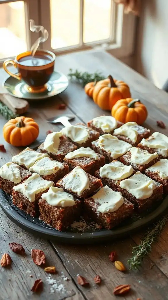 gingerbread bars with frosting
