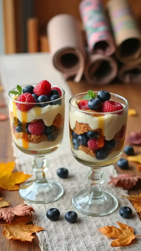 gingerbread berry yogurt parfait