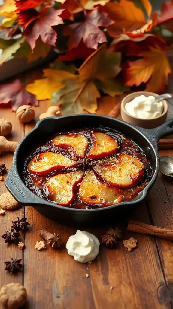 gingerbread caramelized fruit cake