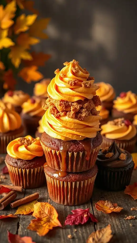 gingerbread cookie crunch cupcakes