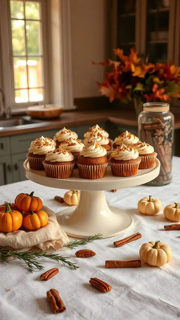 gingerbread cupcakes with frosting