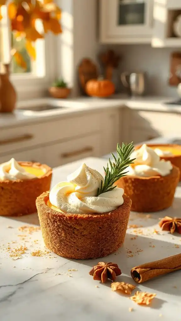gingerbread custard dessert cups