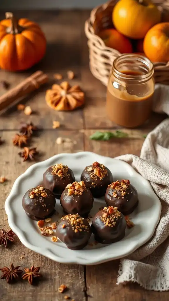 gingerbread flavored chocolate truffles