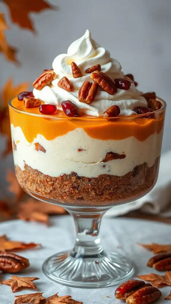 gingerbread layered trifle dessert