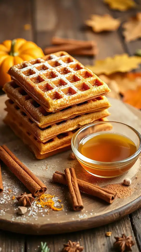 gingerbread pumpkin spice waffles