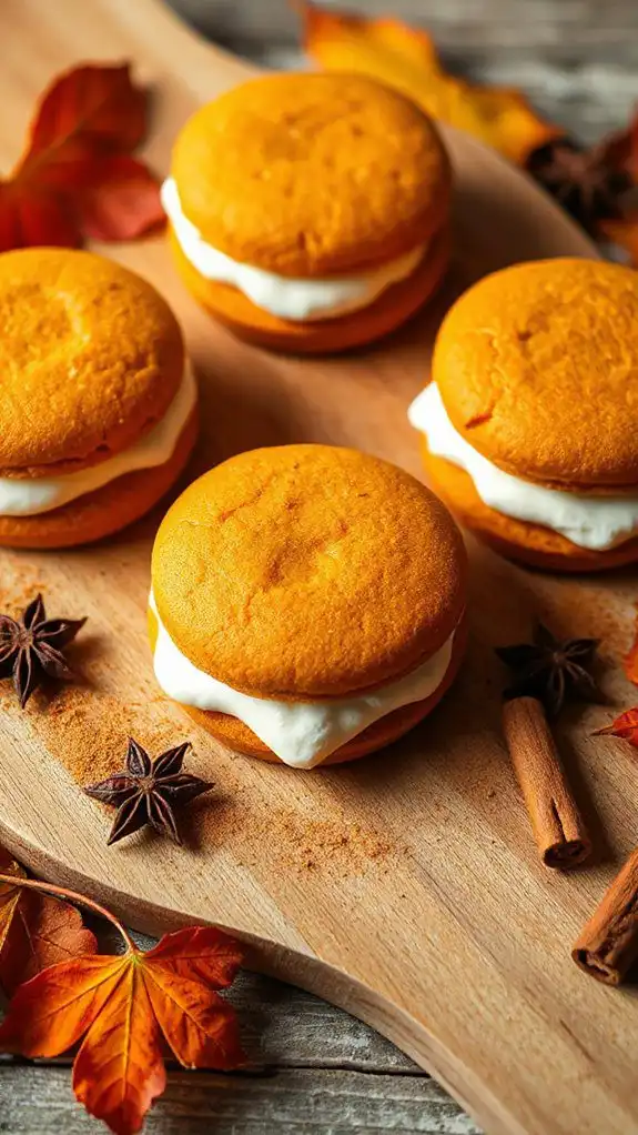 gingerbread pumpkin whoopie pies