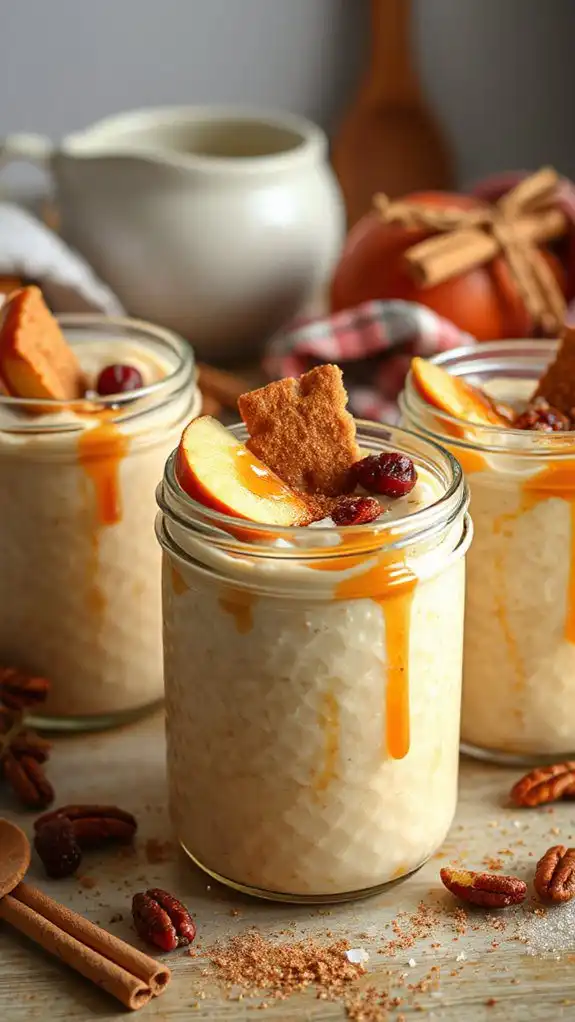 gingerbread rice pudding jars