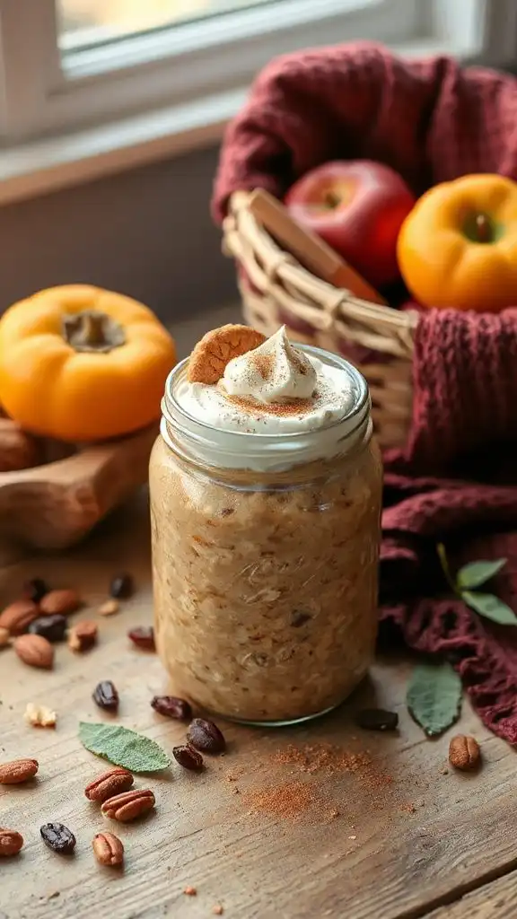 gingerbread spiced overnight oats
