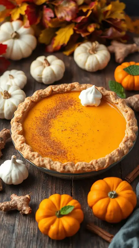 gingerbread squash custard pie