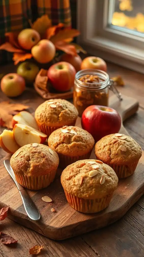 gluten free apple almond muffins