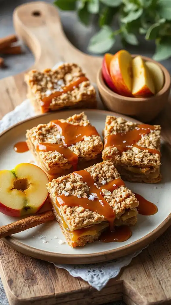 gluten free caramel apple bars